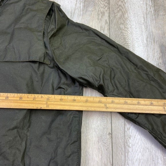 Barbour Durham Wax Lightweight 4 oz Waxed Cotton Green Womens Jacket Size US 8 - Picture 6 of 16